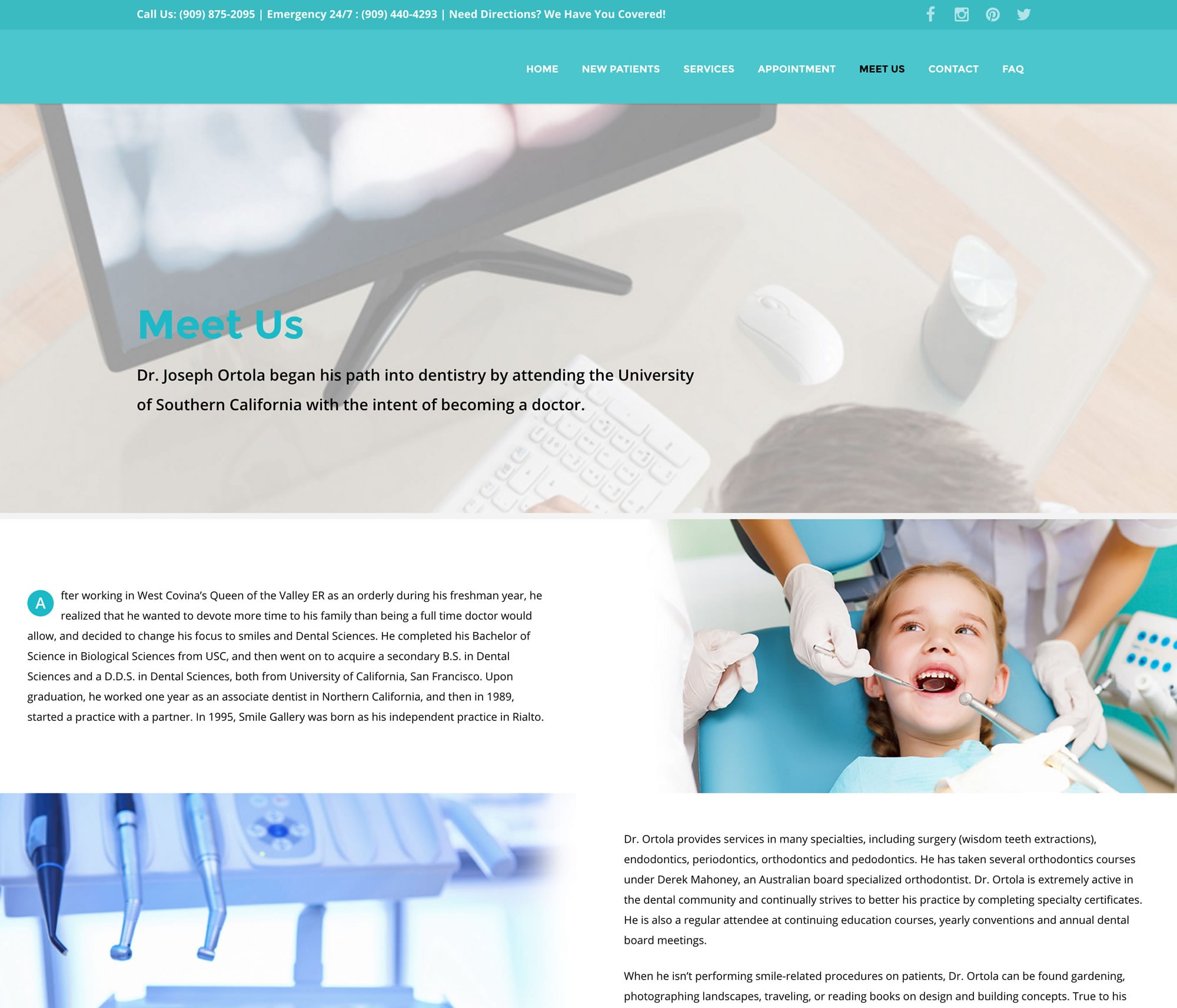 Dental Meet Us Webpage | Creative 7 Designs - Marketing, Website Design ...